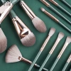 Huayang 14-tube Green Cloud Makeup Brush Set, Super soft loose powder brush, blush brush, professional makeup artist's beauty tool Specification image